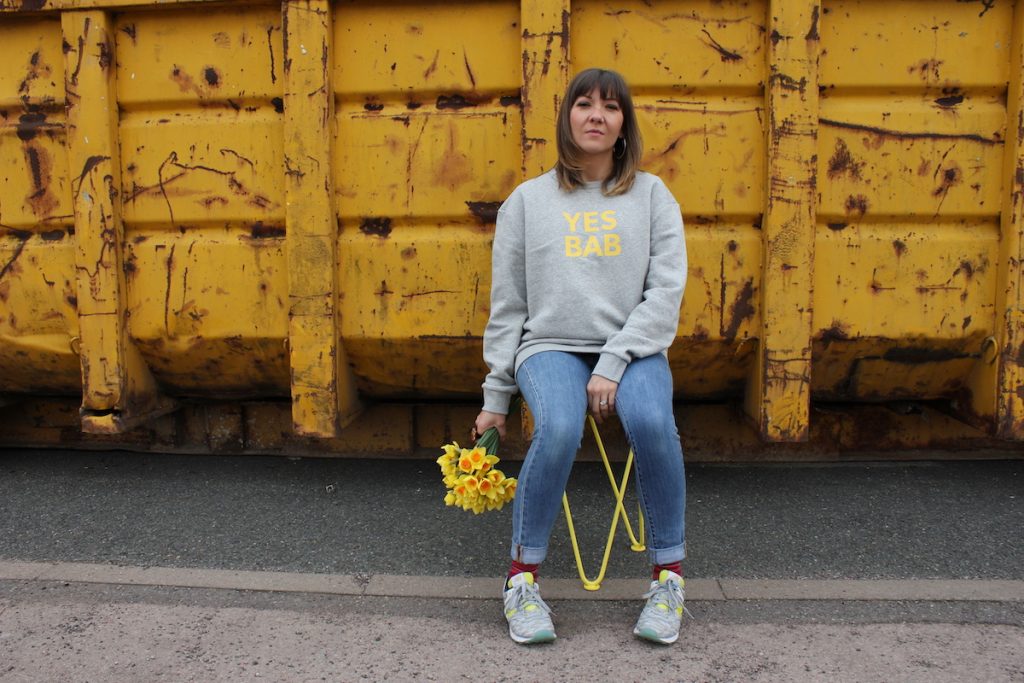Ethical women’s clothing | Punks and Chancers Yes Bab jumper